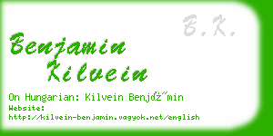 benjamin kilvein business card